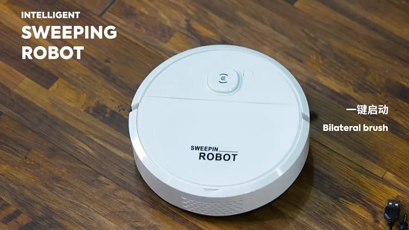 Robô Varredora/Aspirador De Pó  Automática 3 Em 1 Limpeza Doméstica Robótico Inteligente E Silencioso